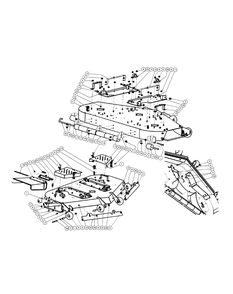 Deck Assembly Diagram and Parts List for M60-KW LC-53AJ8CT6050-29HP-LC-DFI Cub Cadet Lawn Tractor